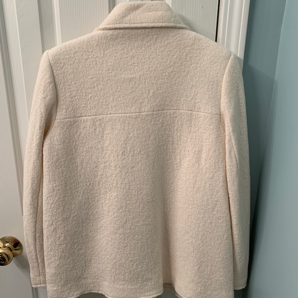ZARA Ivory Wool Coat - Size M - Like New - Picture 3 of 6